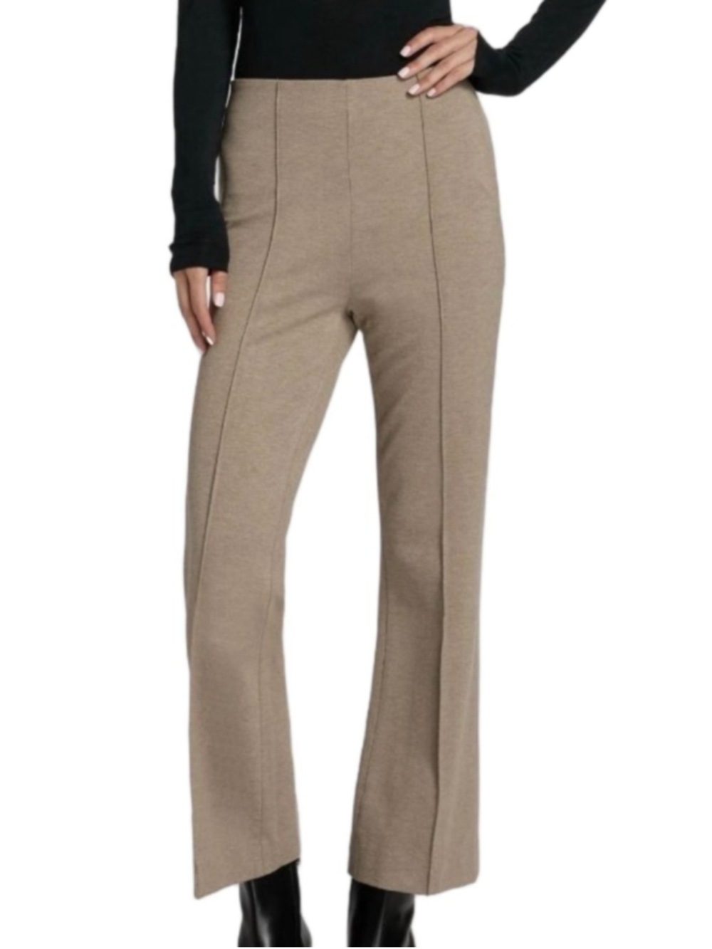 rag & bone Irina Kick Flare Pants Womens M Taupe Ponte Stretch Trouser